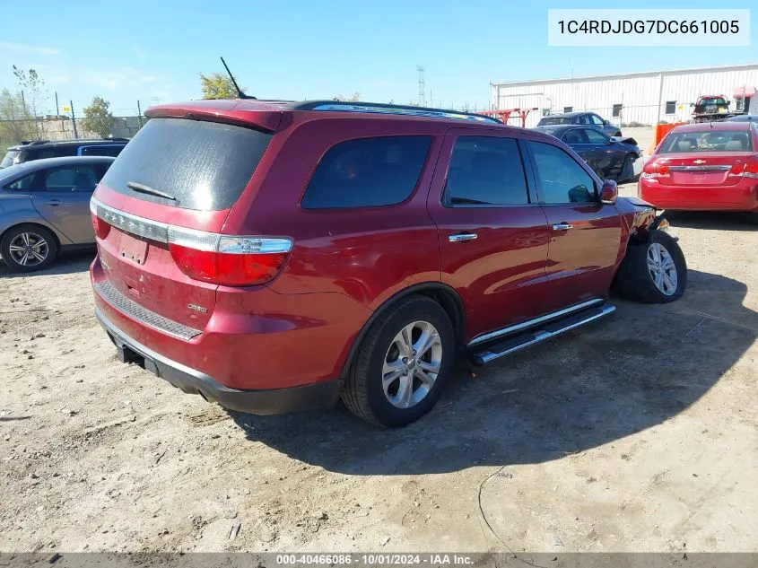 2013 Dodge Durango Crew VIN: 1C4RDJDG7DC661005 Lot: 40466086