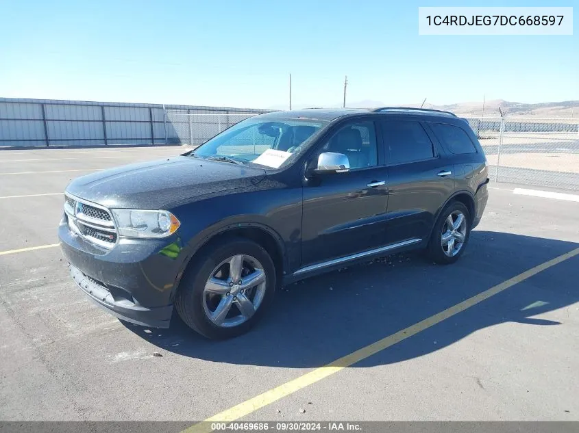 2013 Dodge Durango Citadel VIN: 1C4RDJEG7DC668597 Lot: 40469686