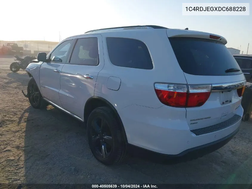 2013 Dodge Durango Citadel VIN: 1C4RDJEGXDC688228 Lot: 40505639