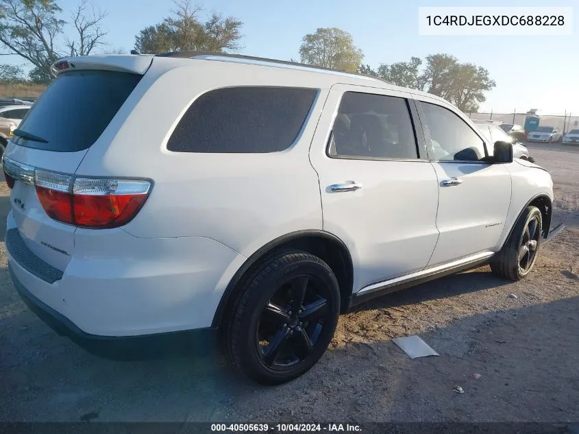 2013 Dodge Durango Citadel VIN: 1C4RDJEGXDC688228 Lot: 40505639