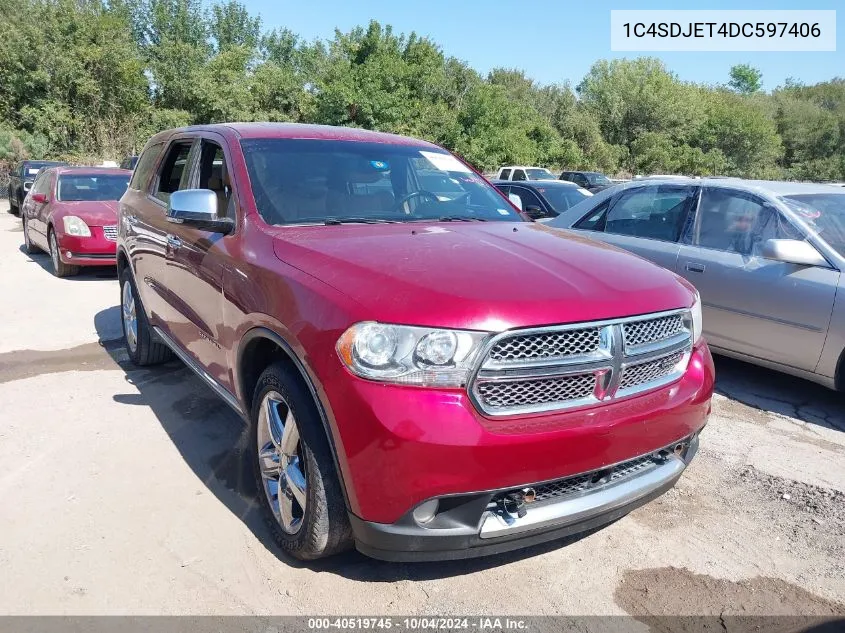 2013 Dodge Durango Citadel VIN: 1C4SDJET4DC597406 Lot: 40519745