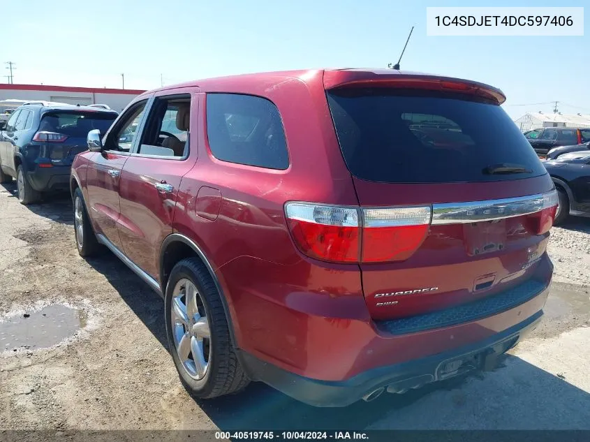 1C4SDJET4DC597406 2013 Dodge Durango Citadel