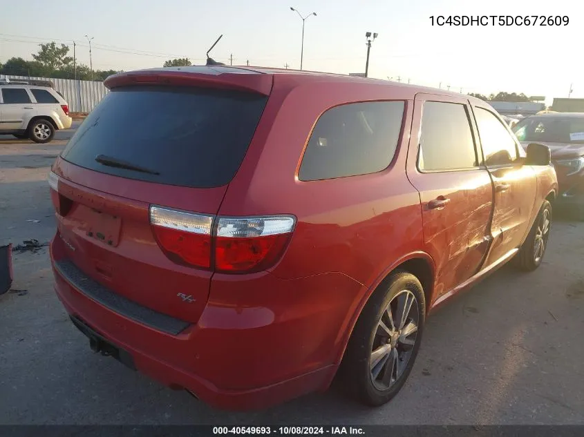 2013 Dodge Durango R/T VIN: 1C4SDHCT5DC672609 Lot: 40549693