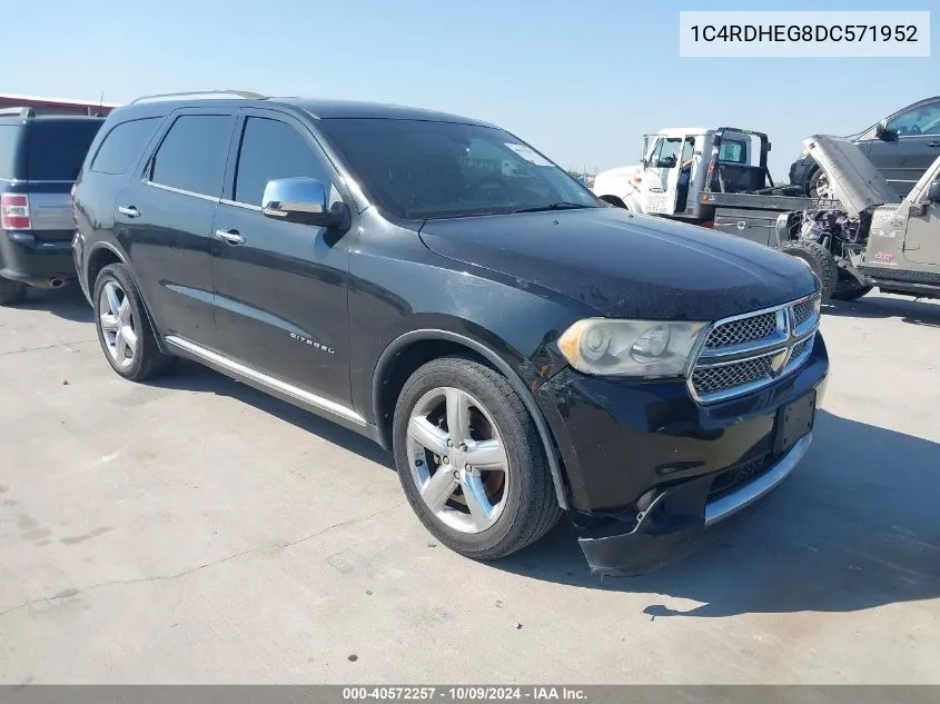 2013 Dodge Durango Citadel VIN: 1C4RDHEG8DC571952 Lot: 40572257