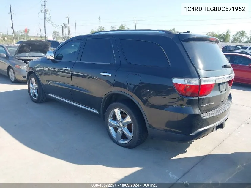 2013 Dodge Durango Citadel VIN: 1C4RDHEG8DC571952 Lot: 40572257