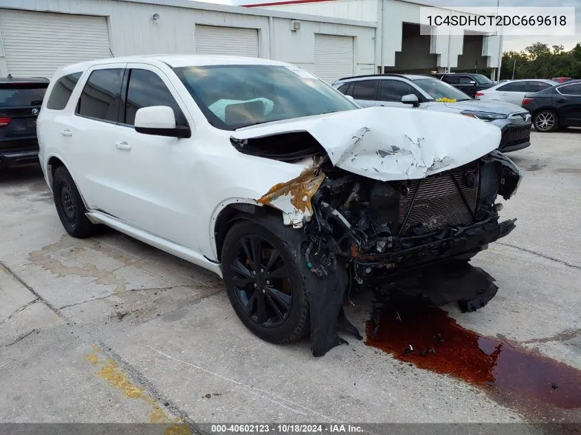 2013 Dodge Durango R/T VIN: 1C4SDHCT2DC669618 Lot: 40602123