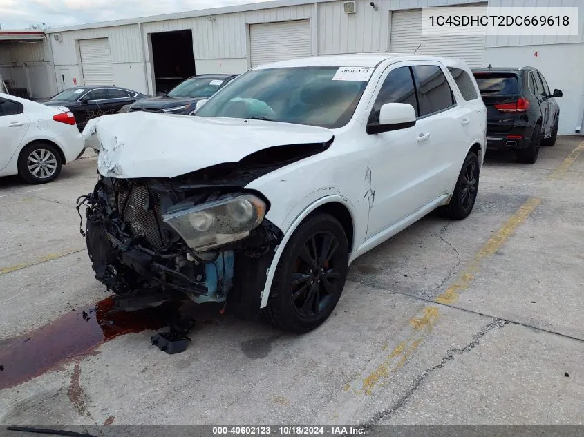 2013 Dodge Durango R/T VIN: 1C4SDHCT2DC669618 Lot: 40602123