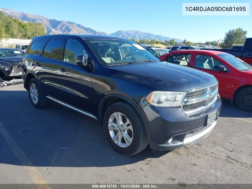 2013 Dodge Durango Sxt VIN: 1C4RDJAG9DC681695 Lot: 40610783