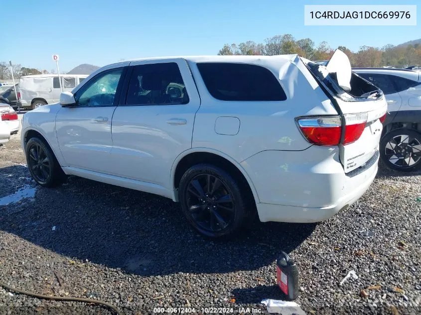 2013 Dodge Durango Sxt VIN: 1C4RDJAG1DC669976 Lot: 40612404