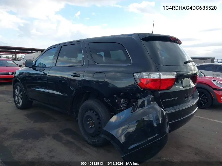 2013 Dodge Durango Sxt VIN: 1C4RDHAG4DC685520 Lot: 40612913