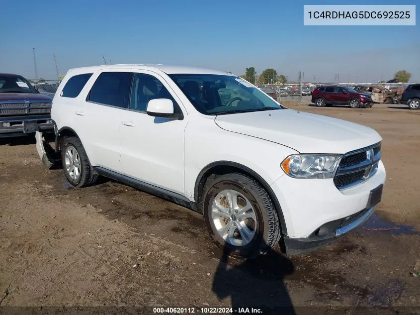 2013 Dodge Durango Sxt VIN: 1C4RDHAG5DC692525 Lot: 40620112