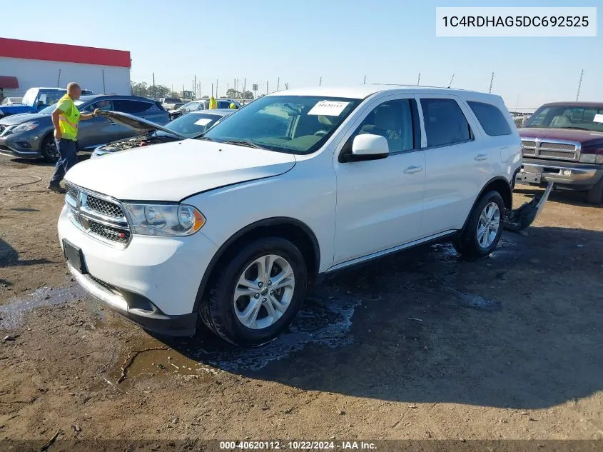 2013 Dodge Durango Sxt VIN: 1C4RDHAG5DC692525 Lot: 40620112