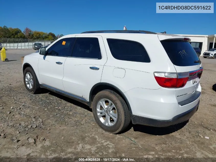 2013 Dodge Durango Crew VIN: 1C4RDHDG8DC591622 Lot: 40625828