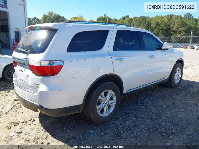 2013 Dodge Durango Crew VIN: 1C4RDHDG8DC591622 Lot: 40625828