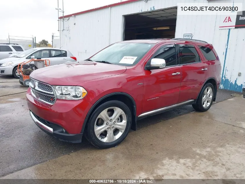 2013 Dodge Durango Citadel VIN: 1C4SDJET4DC690300 Lot: 40632786