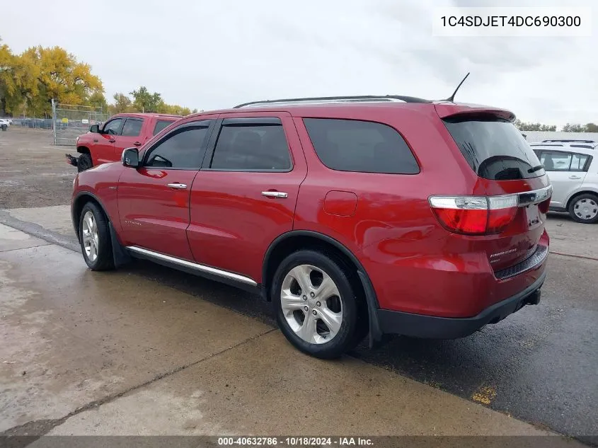 2013 Dodge Durango Citadel VIN: 1C4SDJET4DC690300 Lot: 40632786