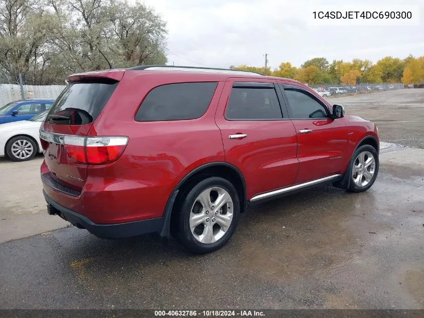 2013 Dodge Durango Citadel VIN: 1C4SDJET4DC690300 Lot: 40632786