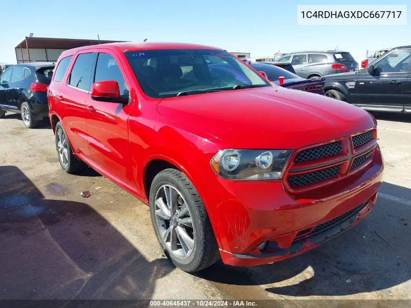 2013 Dodge Durango Sxt VIN: 1C4RDHAGXDC667717 Lot: 40645437