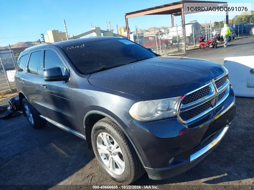 2013 Dodge Durango Sxt VIN: 1C4RDJAG9DC691076 Lot: 40666605