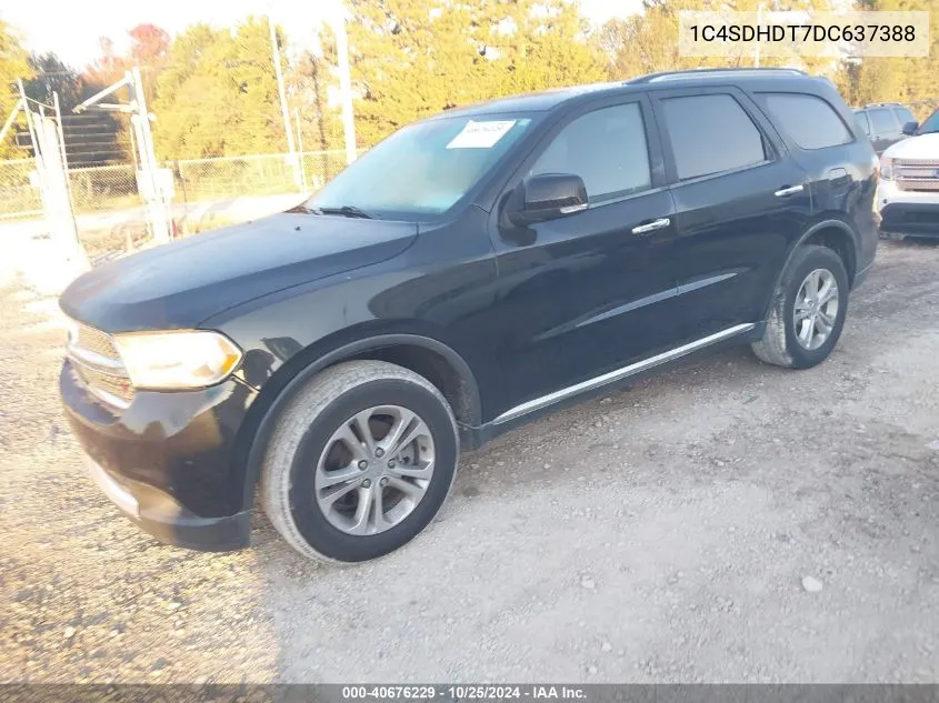 2013 Dodge Durango Crew VIN: 1C4SDHDT7DC637388 Lot: 40676229