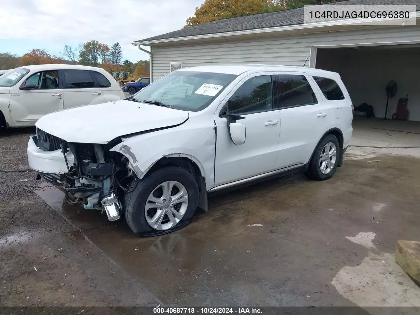 2013 Dodge Durango Sxt VIN: 1C4RDJAG4DC696380 Lot: 40687718