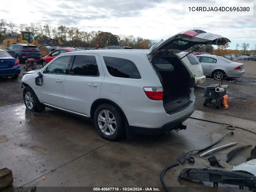 2013 Dodge Durango Sxt VIN: 1C4RDJAG4DC696380 Lot: 40687718