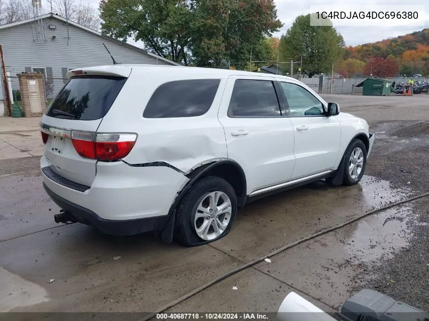 2013 Dodge Durango Sxt VIN: 1C4RDJAG4DC696380 Lot: 40687718