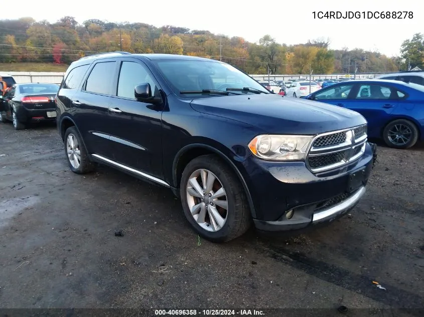 2013 Dodge Durango Crew VIN: 1C4RDJDG1DC688278 Lot: 40696358