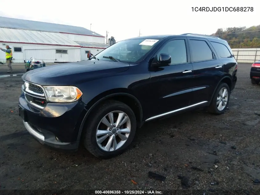 2013 Dodge Durango Crew VIN: 1C4RDJDG1DC688278 Lot: 40696358