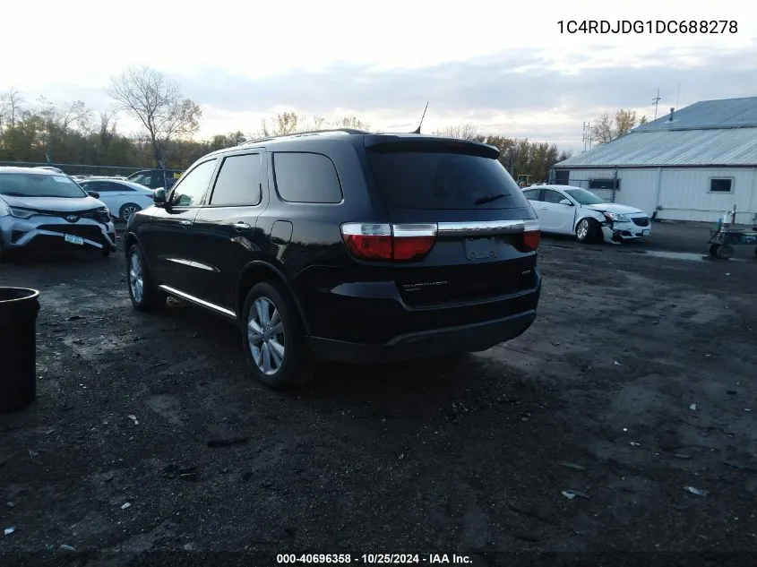 2013 Dodge Durango Crew VIN: 1C4RDJDG1DC688278 Lot: 40696358