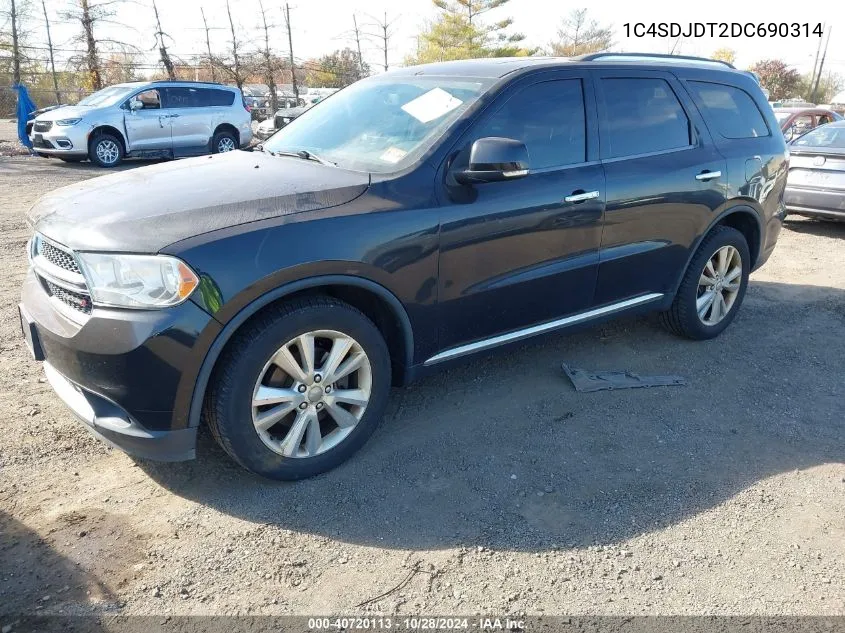 2013 Dodge Durango Crew VIN: 1C4SDJDT2DC690314 Lot: 40720113