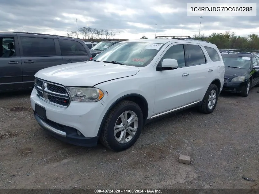 2013 Dodge Durango Crew VIN: 1C4RDJDG7DC660288 Lot: 40724328