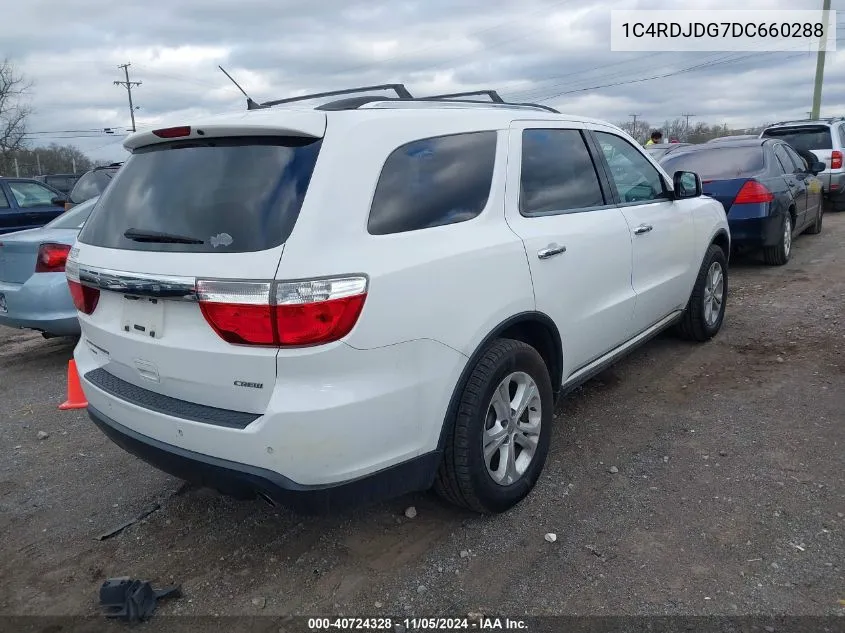 2013 Dodge Durango Crew VIN: 1C4RDJDG7DC660288 Lot: 40724328