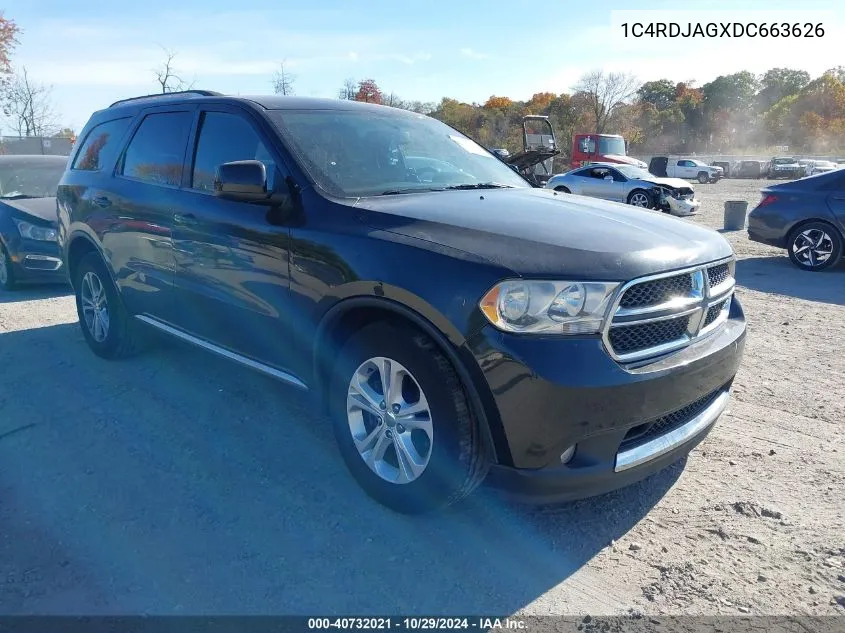 2013 Dodge Durango Sxt VIN: 1C4RDJAGXDC663626 Lot: 40732021