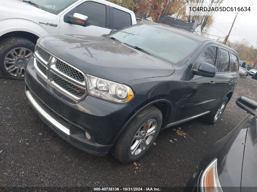 2013 Dodge Durango Sxt VIN: 1C4RDJAG5DC616634 Lot: 40736136