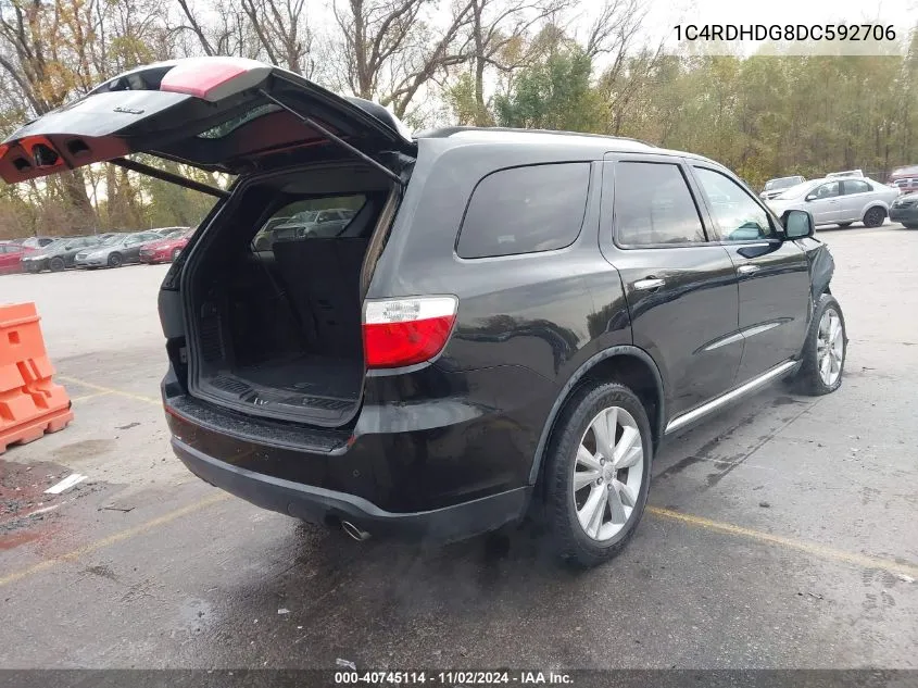 2013 Dodge Durango Crew VIN: 1C4RDHDG8DC592706 Lot: 40745114