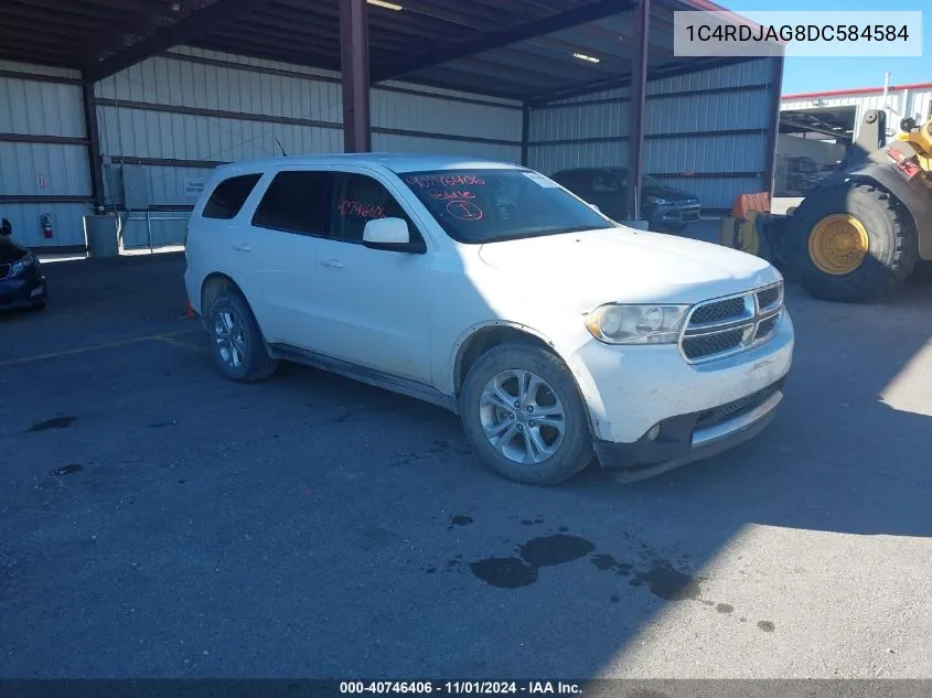 2013 Dodge Durango Sxt VIN: 1C4RDJAG8DC584584 Lot: 40746406