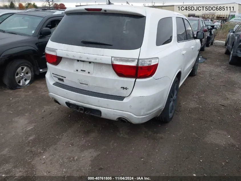 2013 Dodge Durango R/T VIN: 1C4SDJCT5DC685111 Lot: 40761805