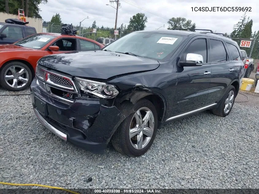 2013 Dodge Durango Citadel VIN: 1C4SDJET6DC559692 Lot: 40775390