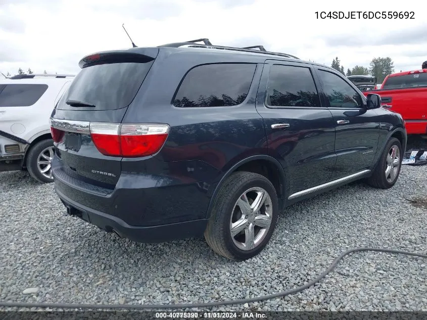 2013 Dodge Durango Citadel VIN: 1C4SDJET6DC559692 Lot: 40775390