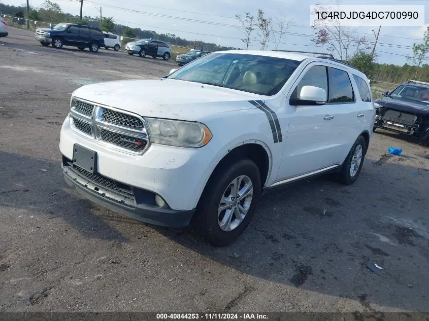 2013 Dodge Durango Crew VIN: 1C4RDJDG4DC700990 Lot: 40844253