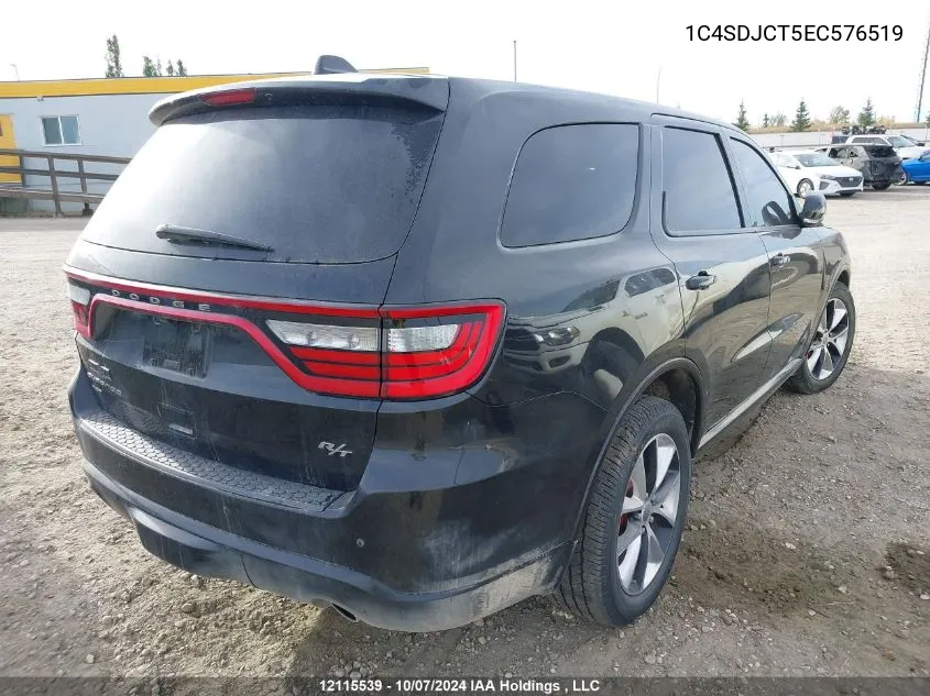 2014 Dodge Durango R/T VIN: 1C4SDJCT5EC576519 Lot: 12115539