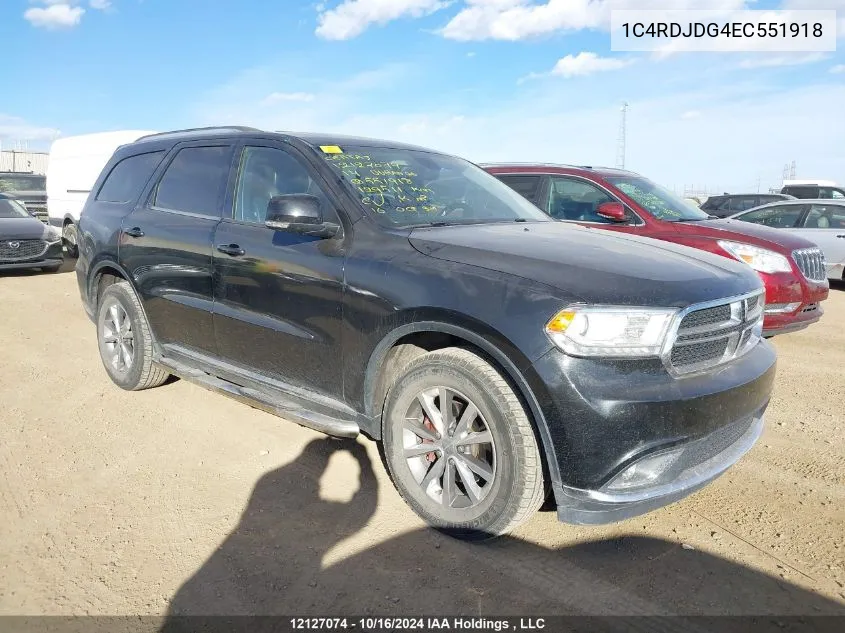 2014 Dodge Durango Limited VIN: 1C4RDJDG4EC551918 Lot: 12127074