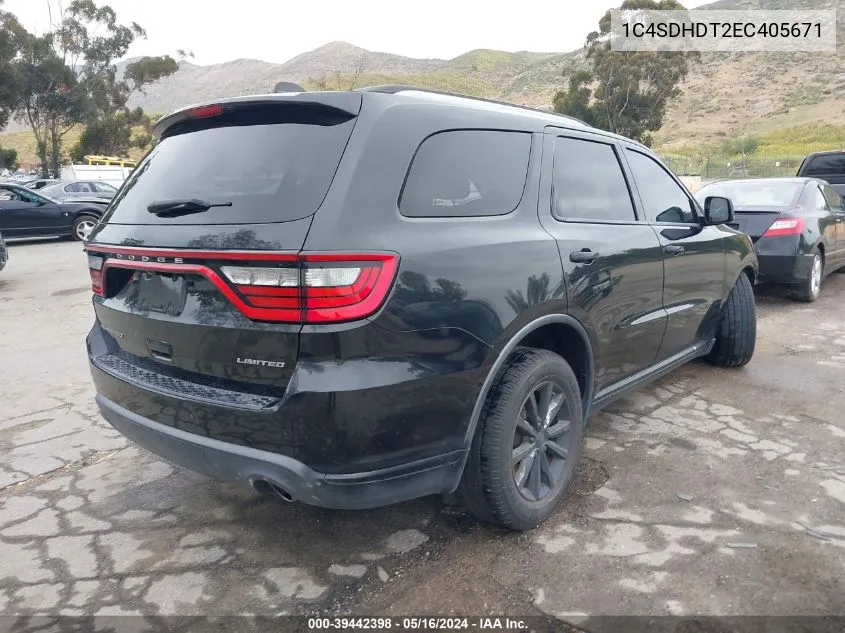 1C4SDHDT2EC405671 2014 Dodge Durango Limited