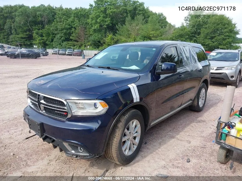 1C4RDJAG2EC971178 2014 Dodge Durango Sxt