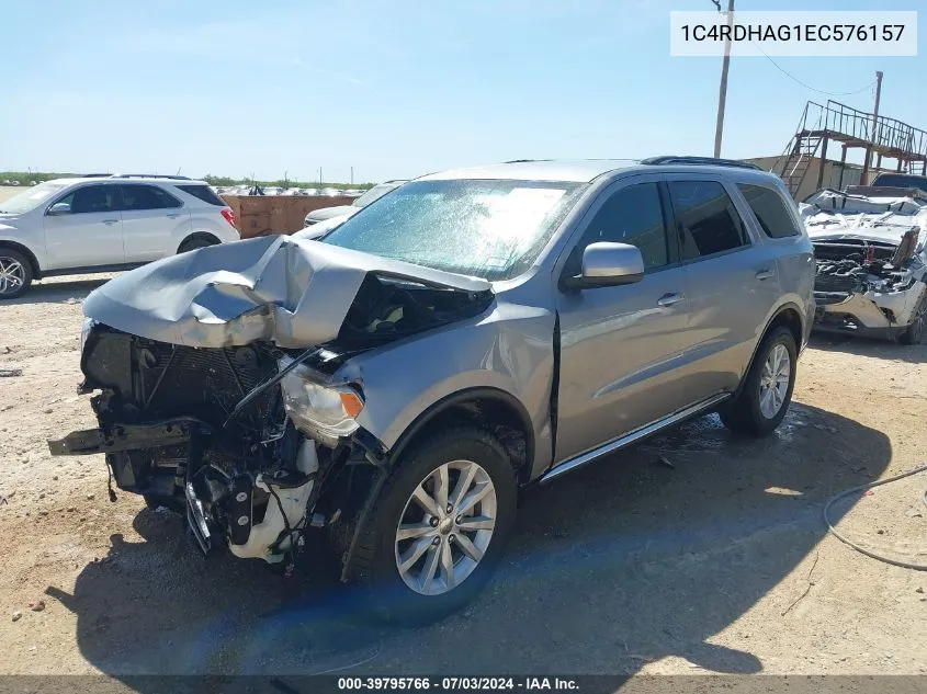 2014 Dodge Durango Sxt VIN: 1C4RDHAG1EC576157 Lot: 39795766