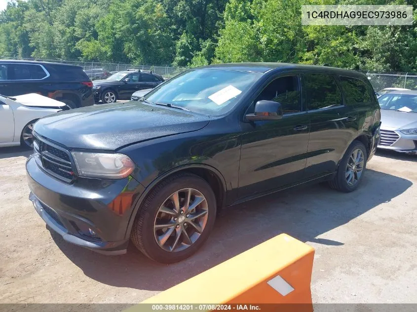 2014 Dodge Durango Sxt VIN: 1C4RDHAG9EC973986 Lot: 39814201