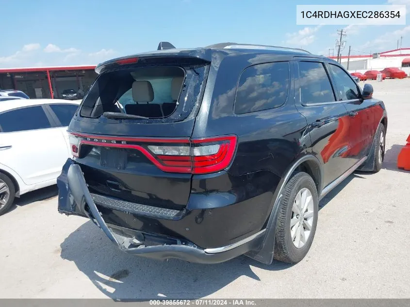 1C4RDHAGXEC286354 2014 Dodge Durango Sxt