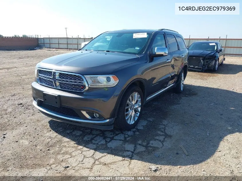 1C4RDJEG2EC979369 2014 Dodge Durango Citadel