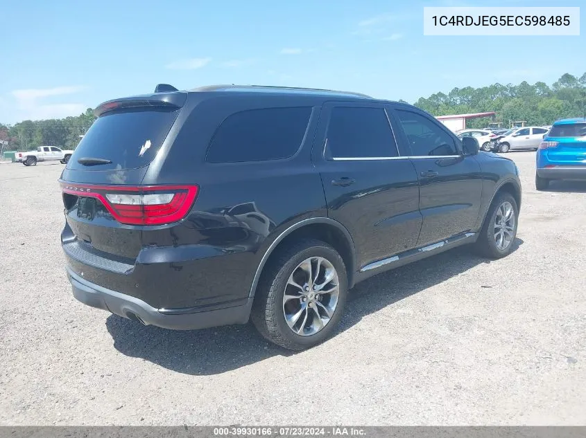 1C4RDJEG5EC598485 2014 Dodge Durango Citadel